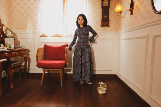 Marlow Smocked Dress Longsleeves (Instock)