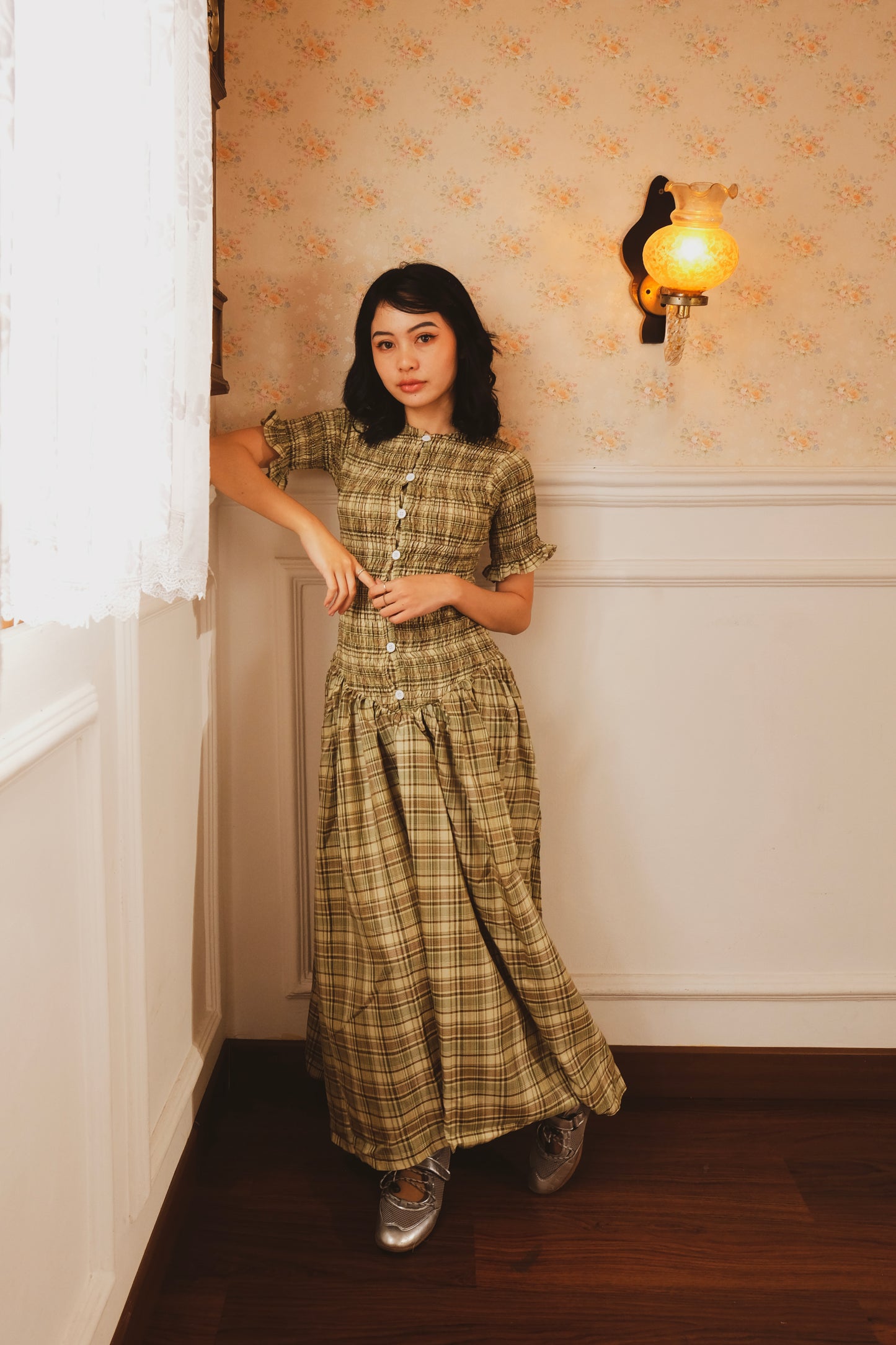 Marlow Smocked Dress Short Sleeves (Instock)