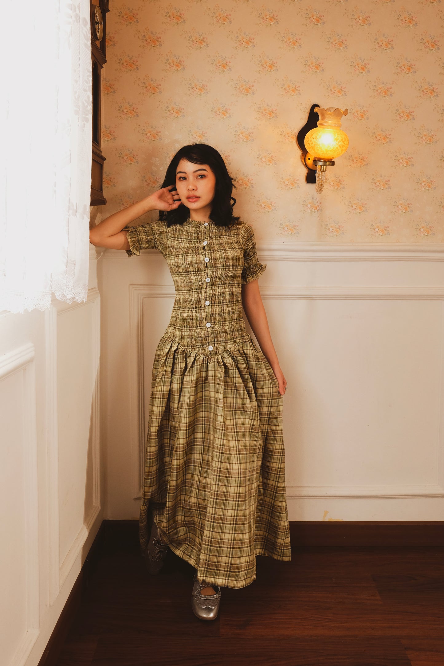 Marlow Smocked Dress Short Sleeves (Instock)
