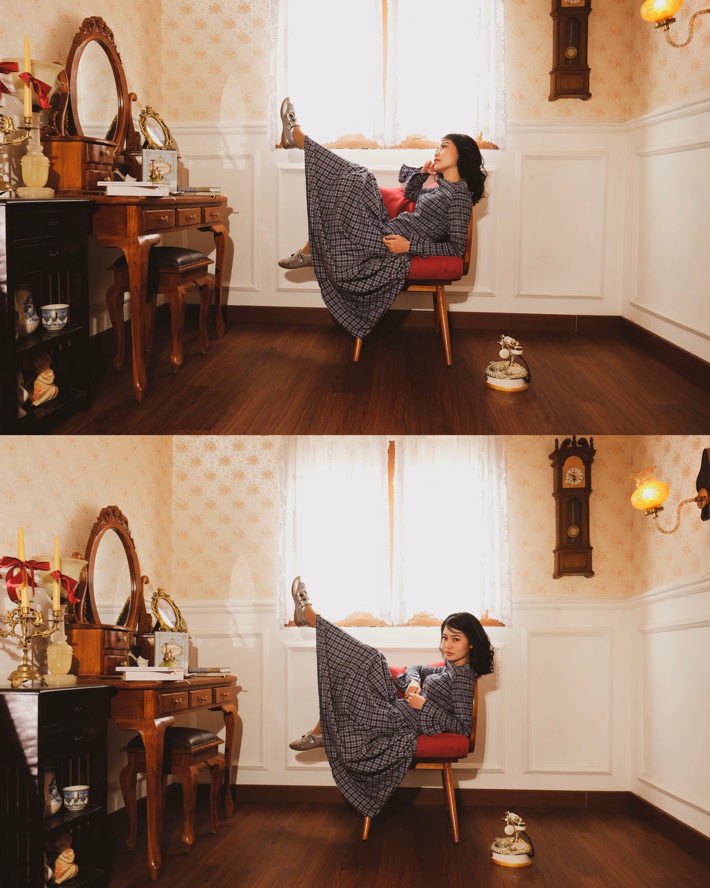 Marlow Smocked Dress Longsleeves (Instock)