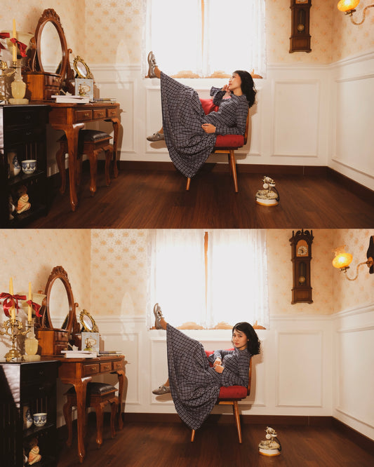 Marlow Smocked Dress Longsleeves (Instock)