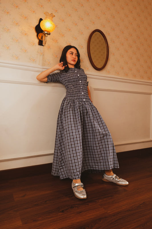 Marlow Smocked Dress Short Sleeves (Instock)