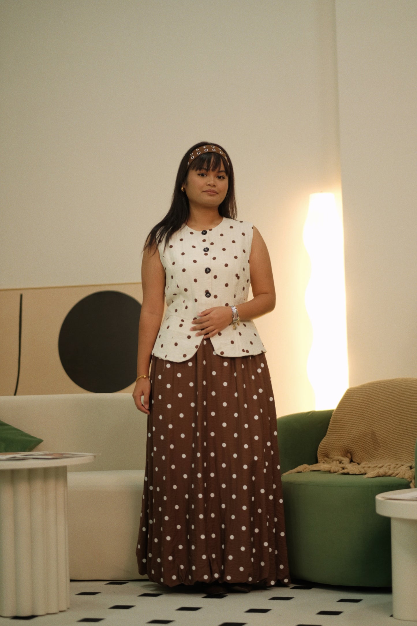 Maisie Vest Bubble Set (Polka)