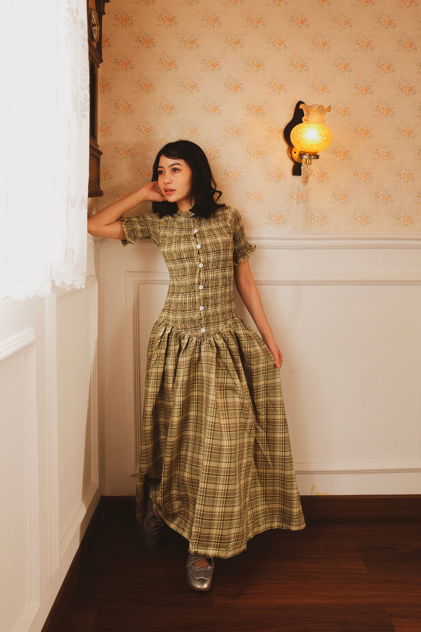 Marlow Smocked Dress Short Sleeves (Instock)