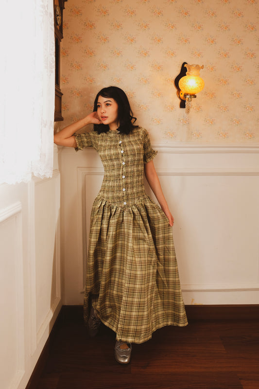 Marlow Smocked Dress Short Sleeves (Instock)