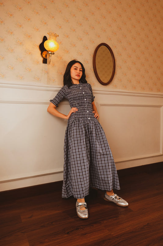 Marlow Smocked Dress Short Sleeves (Instock)