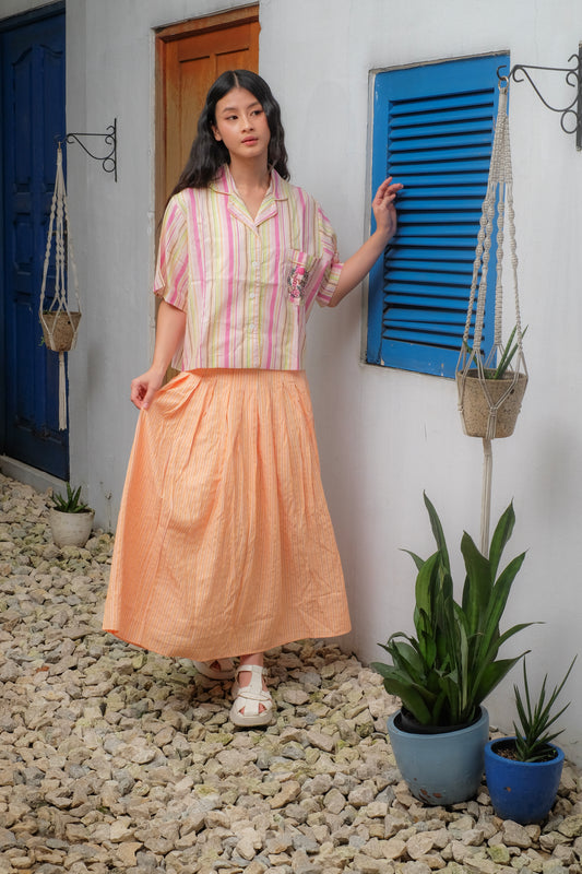 Sally Front Pleat Skirt