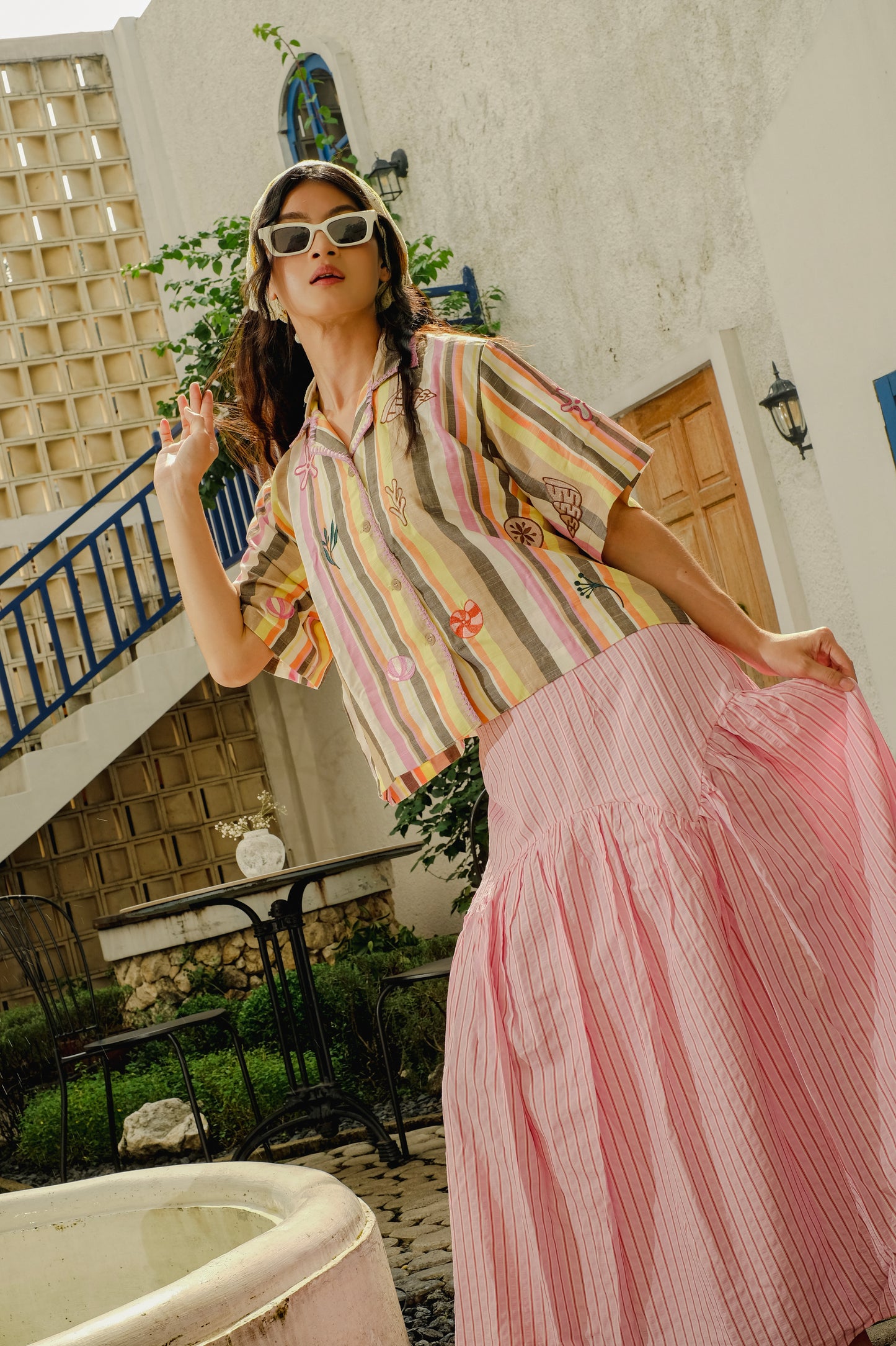 Seaside Trinkets Embroidery Boxy Shirt