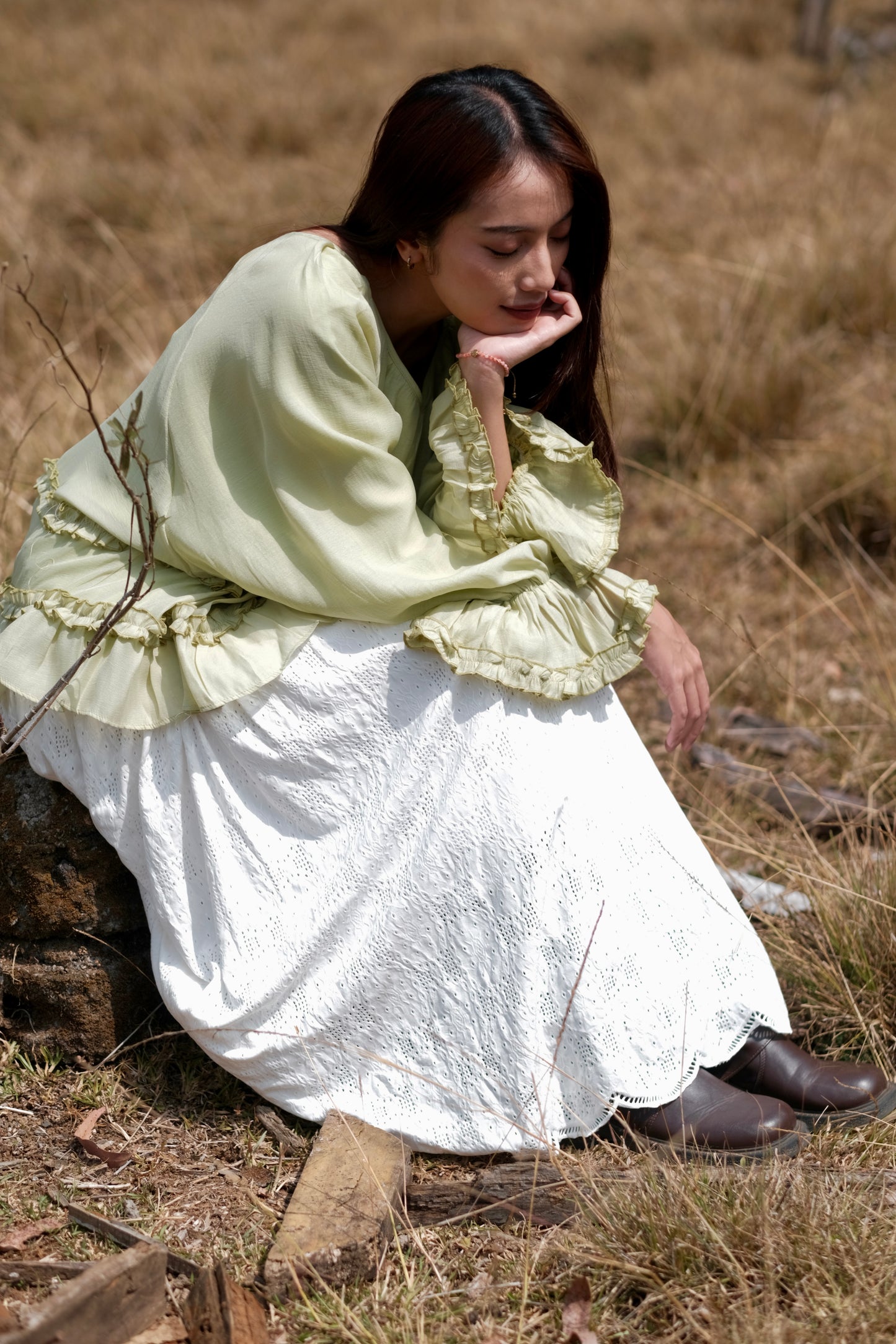 Suzy Skirt in Moonmilk