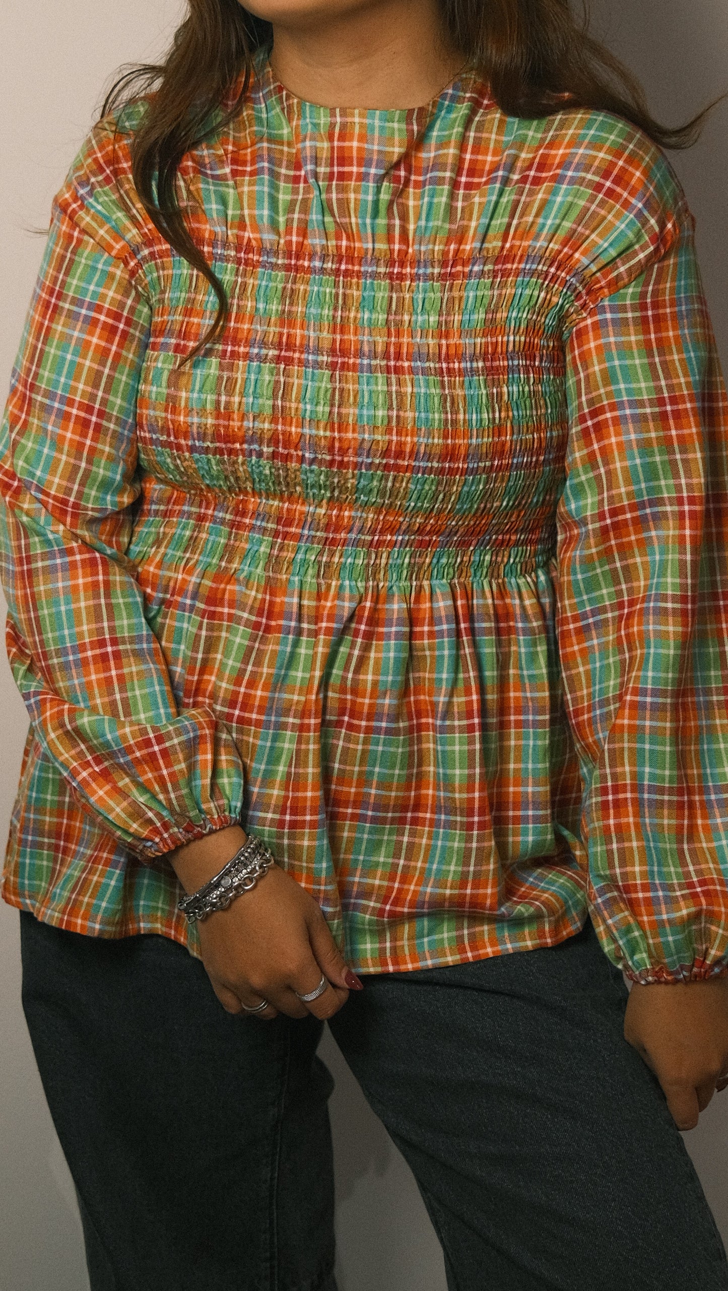 Roxie Smocked Long Sleeve Blouse