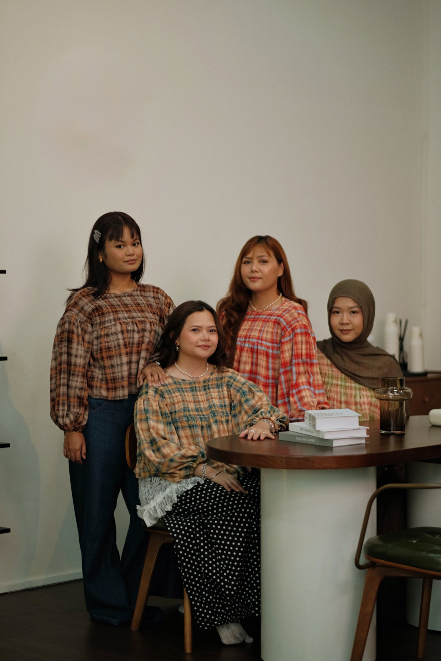 Malia Smocked Blouse in Plaids