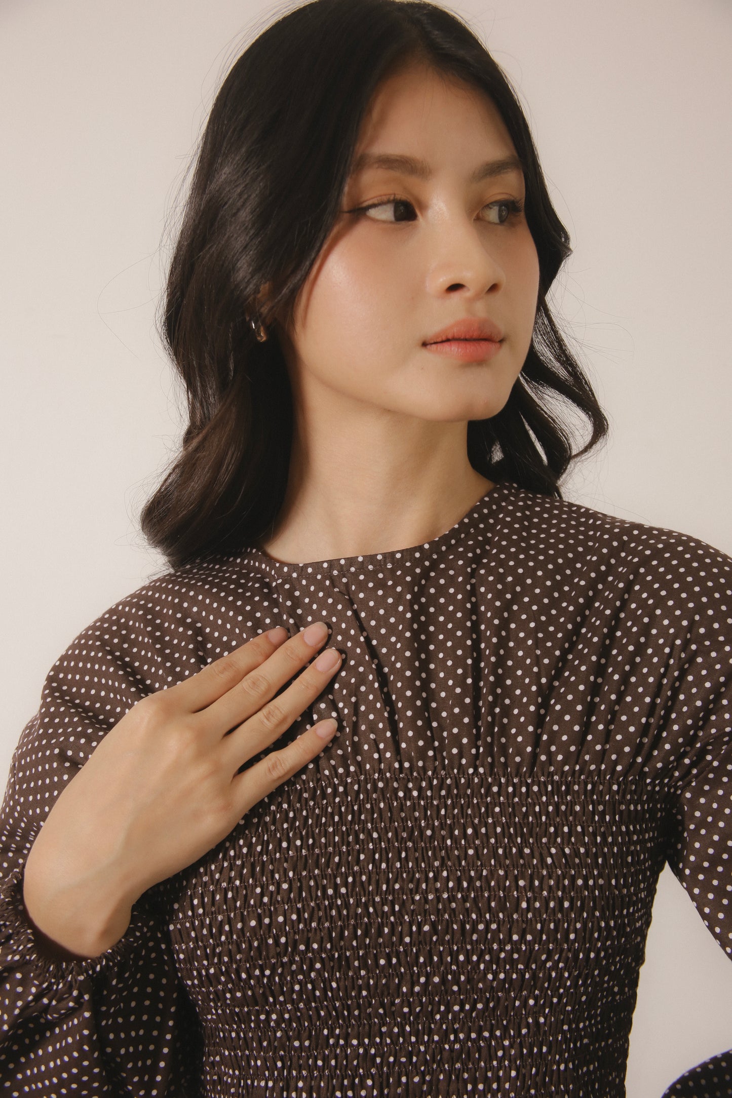 Roxie Smocked Long Sleeve Blouse